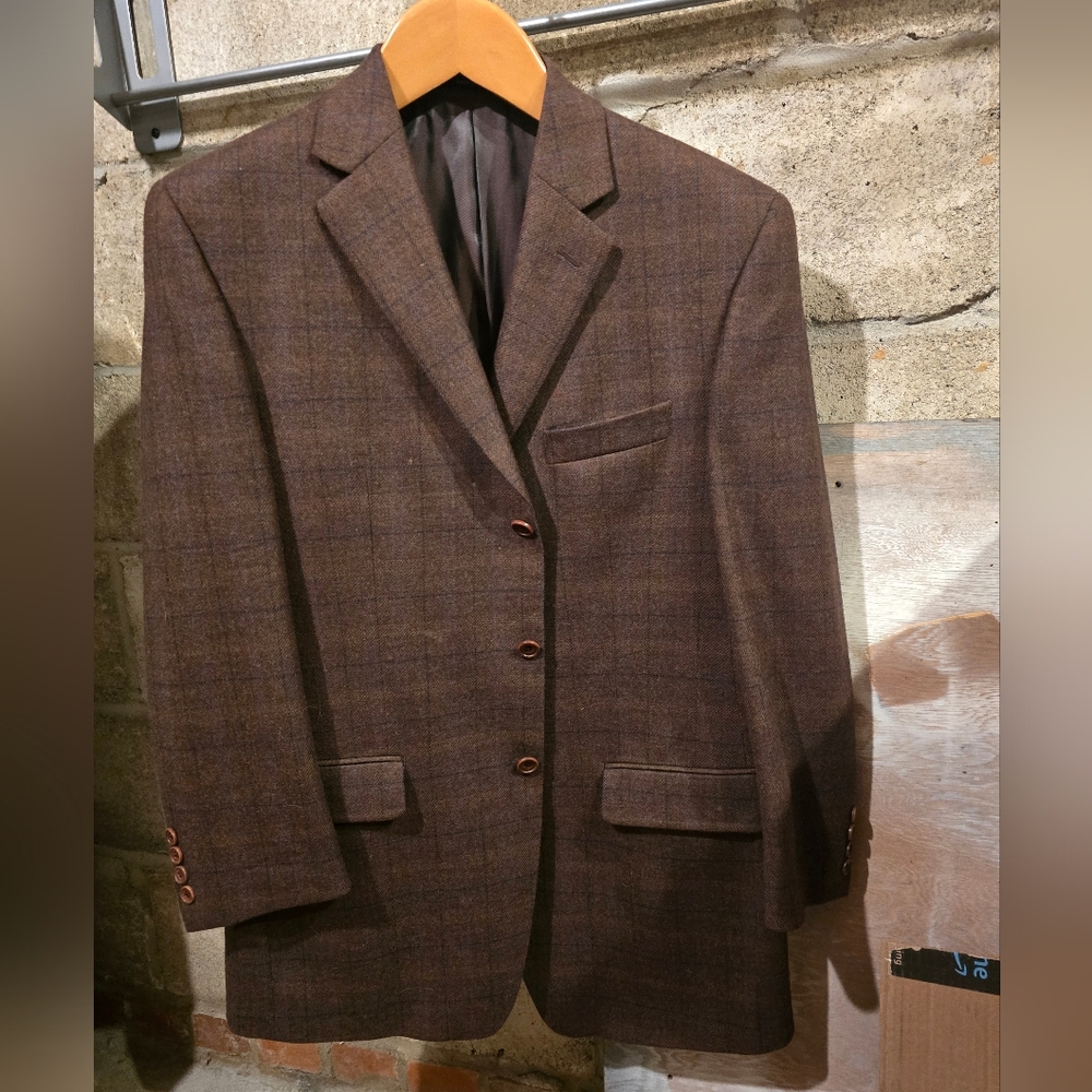 Dark Brown Plaid Sportcoat 40R